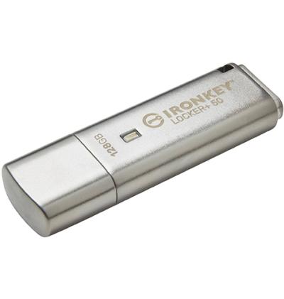 KINGSTON 128GB IronKey Locker+ 50 USB 3.2